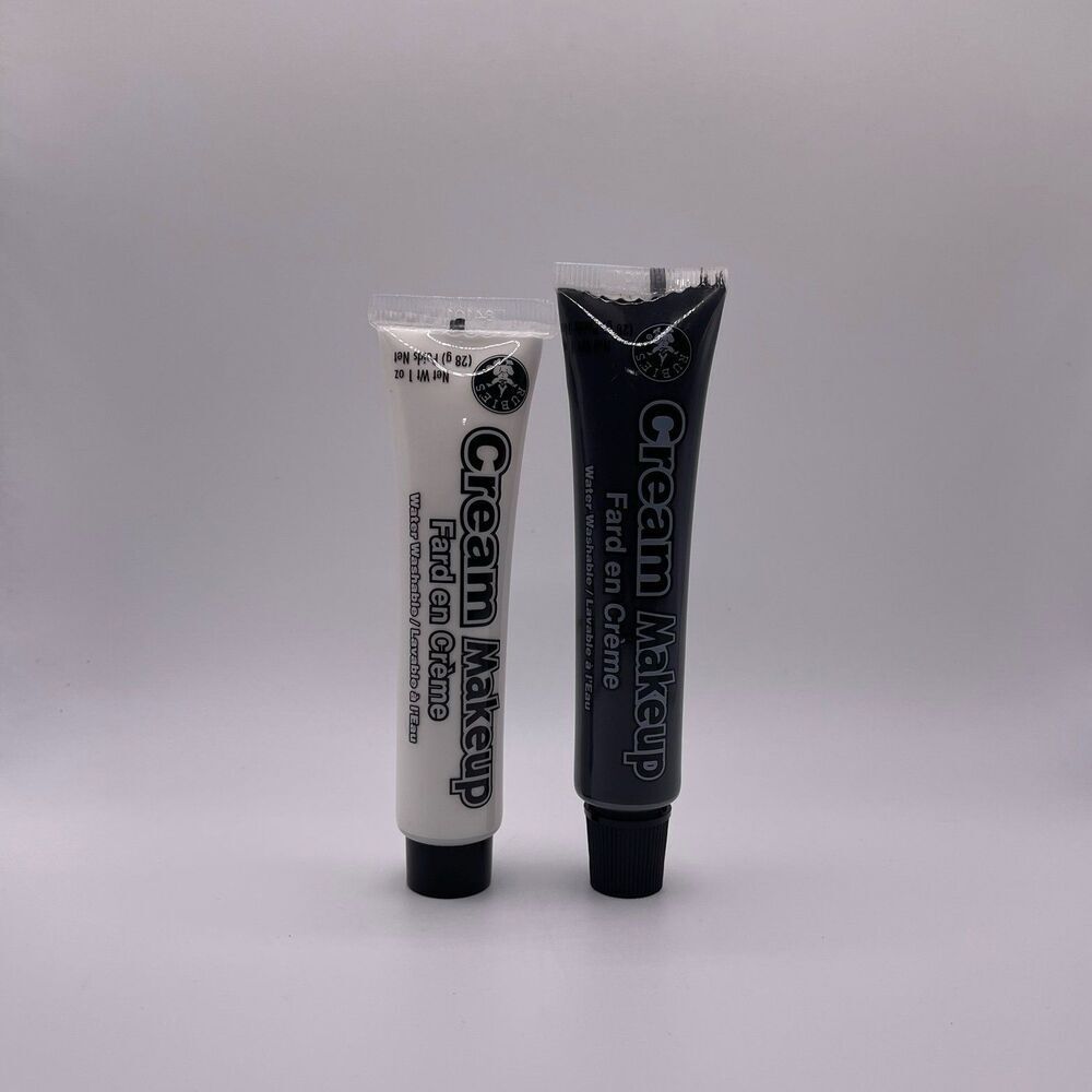 Rubies Halloween Makeup Black & White Cream Face & Body Paint 2 PCS. Set